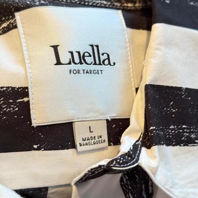 LOT 235L: NWT Ladies' Luella Collared Shirts, G. Lance Petite Sheer Shirts & Men's Route 66 Denim Button Up (Large)