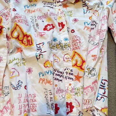 LOT 235L: NWT Ladies' Luella Collared Shirts, G. Lance Petite Sheer Shirts & Men's Route 66 Denim Button Up (Large)