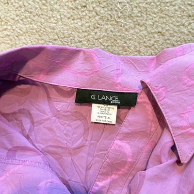 LOT 235L: NWT Ladies' Luella Collared Shirts, G. Lance Petite Sheer Shirts & Men's Route 66 Denim Button Up (Large)