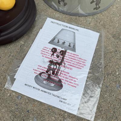 LOT 236A: New Disney Creative Joes Mickey Mouse Animated Talking Lamp DM-352-001