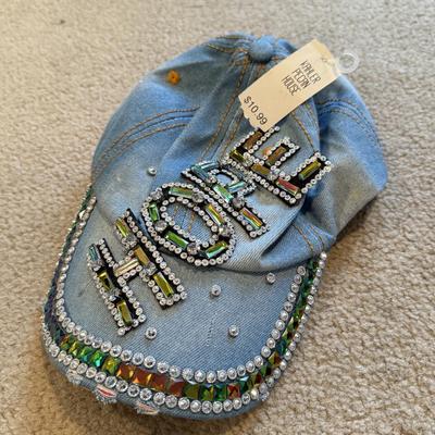 LOT 240B: Glitz 'n Glam: NWT Easily Distracted Girls Tee (L), Size XL Red Sequin Jacket w/ Matching Bowtie, HOPE Beaded Denim Hat,...