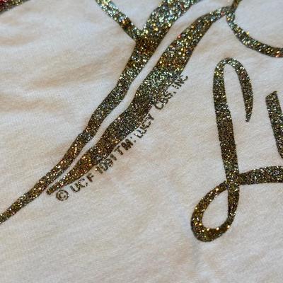 LOT 240B: Glitz 'n Glam: NWT Easily Distracted Girls Tee (L), Size XL Red Sequin Jacket w/ Matching Bowtie, HOPE Beaded Denim Hat,...