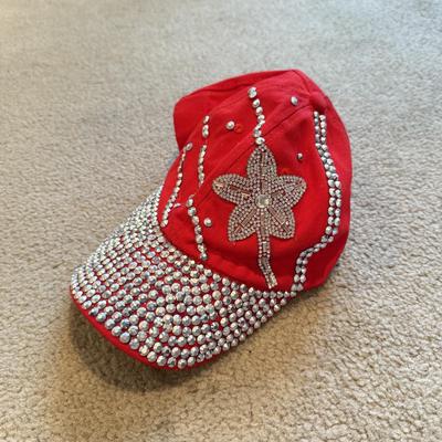 LOT 240B: Glitz 'n Glam: NWT Easily Distracted Girls Tee (L), Size XL Red Sequin Jacket w/ Matching Bowtie, HOPE Beaded Denim Hat,...