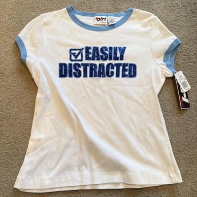 LOT 240B: Glitz 'n Glam: NWT Easily Distracted Girls Tee (L), Size XL Red Sequin Jacket w/ Matching Bowtie, HOPE Beaded Denim Hat,...