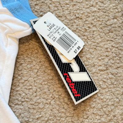 LOT 240B: Glitz 'n Glam: NWT Easily Distracted Girls Tee (L), Size XL Red Sequin Jacket w/ Matching Bowtie, HOPE Beaded Denim Hat,...