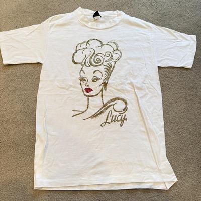 LOT 240B: Glitz 'n Glam: NWT Easily Distracted Girls Tee (L), Size XL Red Sequin Jacket w/ Matching Bowtie, HOPE Beaded Denim Hat,...