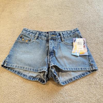 LOT 241B: Z. Cavaricci Crop Jacket (L) & NWT Denim: Angels Hipster Shorts, Mossimo, Cherokee, Seven 7 & More