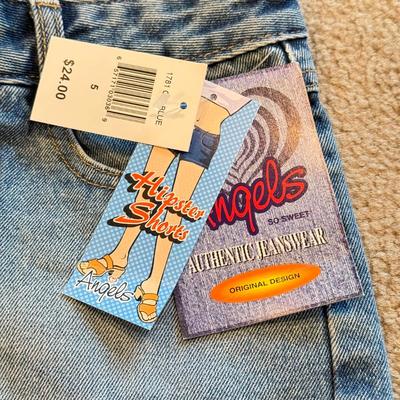 LOT 241B: Z. Cavaricci Crop Jacket (L) & NWT Denim: Angels Hipster Shorts, Mossimo, Cherokee, Seven 7 & More