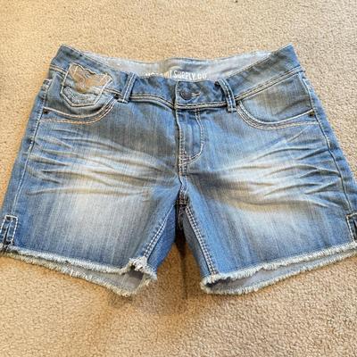 LOT 241B: Z. Cavaricci Crop Jacket (L) & NWT Denim: Angels Hipster Shorts, Mossimo, Cherokee, Seven 7 & More