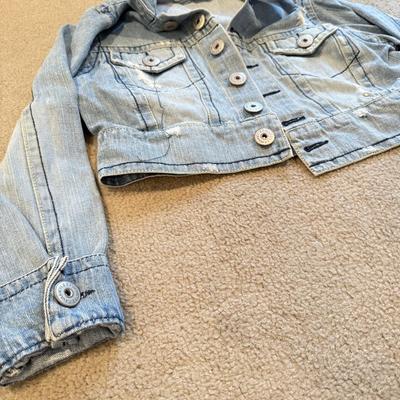 LOT 241B: Z. Cavaricci Crop Jacket (L) & NWT Denim: Angels Hipster Shorts, Mossimo, Cherokee, Seven 7 & More