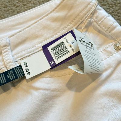 LOT 241B: Z. Cavaricci Crop Jacket (L) & NWT Denim: Angels Hipster Shorts, Mossimo, Cherokee, Seven 7 & More