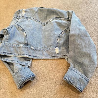 LOT 241B: Z. Cavaricci Crop Jacket (L) & NWT Denim: Angels Hipster Shorts, Mossimo, Cherokee, Seven 7 & More