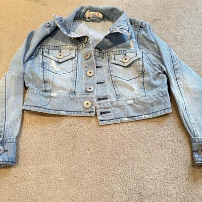 LOT 241B: Z. Cavaricci Crop Jacket (L) & NWT Denim: Angels Hipster Shorts, Mossimo, Cherokee, Seven 7 & More