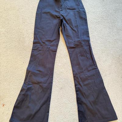 LOT 247B: NWT: Juniors Size L Denim Halter Jumpsuit, Authentic Collection Stretch Lei Jeans, Rave Flare Pants, Brown XOXO Pants, Red...