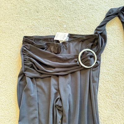 LOT 247B: NWT: Juniors Size L Denim Halter Jumpsuit, Authentic Collection Stretch Lei Jeans, Rave Flare Pants, Brown XOXO Pants, Red...