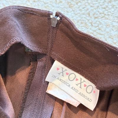 LOT 247B: NWT: Juniors Size L Denim Halter Jumpsuit, Authentic Collection Stretch Lei Jeans, Rave Flare Pants, Brown XOXO Pants, Red...