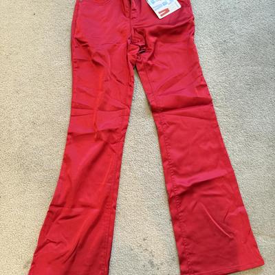 LOT 247B: NWT: Juniors Size L Denim Halter Jumpsuit, Authentic Collection Stretch Lei Jeans, Rave Flare Pants, Brown XOXO Pants, Red...
