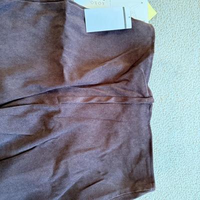 LOT 247B: NWT: Juniors Size L Denim Halter Jumpsuit, Authentic Collection Stretch Lei Jeans, Rave Flare Pants, Brown XOXO Pants, Red...