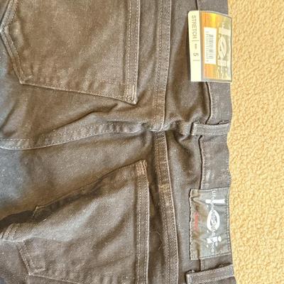 LOT 247B: NWT: Juniors Size L Denim Halter Jumpsuit, Authentic Collection Stretch Lei Jeans, Rave Flare Pants, Brown XOXO Pants, Red...