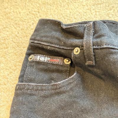 LOT 247B: NWT: Juniors Size L Denim Halter Jumpsuit, Authentic Collection Stretch Lei Jeans, Rave Flare Pants, Brown XOXO Pants, Red...