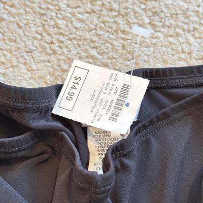 LOT 247B: NWT: Juniors Size L Denim Halter Jumpsuit, Authentic Collection Stretch Lei Jeans, Rave Flare Pants, Brown XOXO Pants, Red...