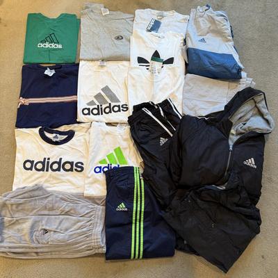 LOT 249L: Adidas Sportswear collection incl NWT Long Sleeve Tee w/ Matching Windbreaker Pants