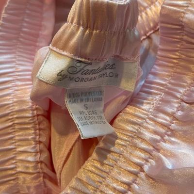 LOT 250B: Pink & Black Frederick's of Hollywood Robe w/ Lace Night Gown, Silk Sleep Shorts & More