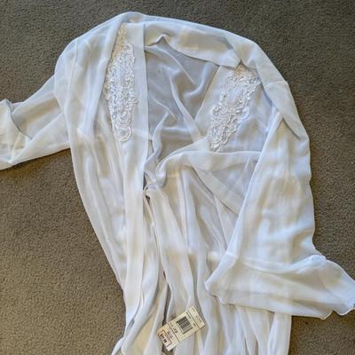 LOT 250B: Pink & Black Frederick's of Hollywood Robe w/ Lace Night Gown, Silk Sleep Shorts & More