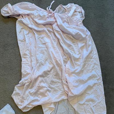 LOT 250B: Pink & Black Frederick's of Hollywood Robe w/ Lace Night Gown, Silk Sleep Shorts & More