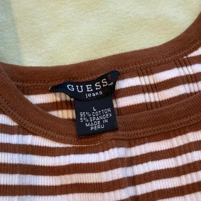 LOT 251L: Bin Full of Petite / Junior Ladies' Tanks & Tees: Guess, OP, Taxi, Blue Asphalt & More