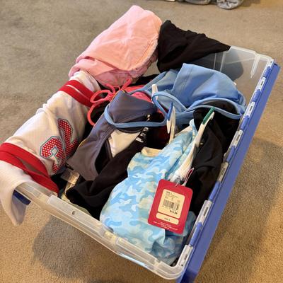 LOT 259L: NWT Bin of Ladies’ Sportswear & Athleisure Fashion