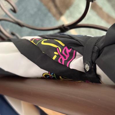 LOT 273H: Coat Rack / Umbrella Stand w/ Collection of Umbrellas