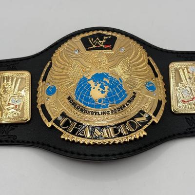LOT 280J: Mini WWF Attitude Championship Belt / Wrist Cuff w/ Dust Cover