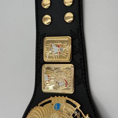 LOT 280J: Mini WWF Attitude Championship Belt / Wrist Cuff w/ Dust Cover