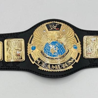 LOT 280J: Mini WWF Attitude Championship Belt / Wrist Cuff w/ Dust Cover