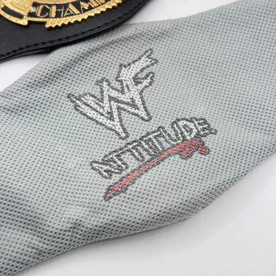 LOT 280J: Mini WWF Attitude Championship Belt / Wrist Cuff w/ Dust Cover