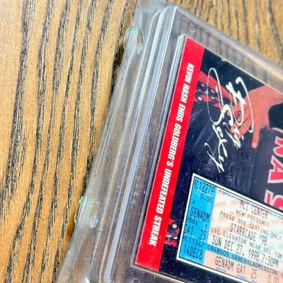 LOT 284J: Wrestling Memorabilia: Kevin Nash WCW Commemorative Ticket (750/10,000) w/ Sable & Kane Plaques