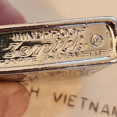 Zenith Windproof Lighter 66-67 with Vietnam Era Maps Army School Fort Gordon Ga.