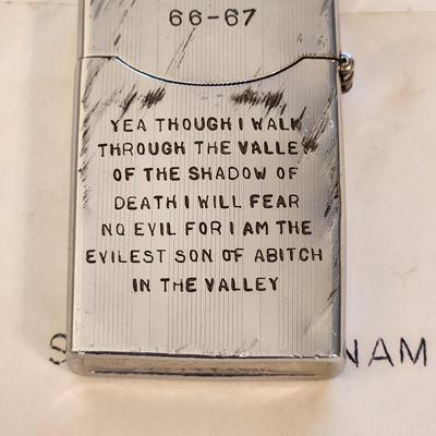 Zenith Windproof Lighter 66-67 with Vietnam Era Maps Army School Fort Gordon Ga.