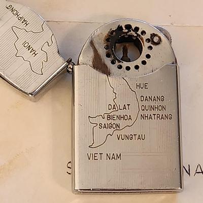 Zenith Windproof Lighter 66-67 with Vietnam Era Maps Army School Fort Gordon Ga.