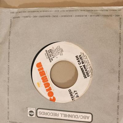 Lot of 45 RPM Records Counrty Merle Haggard Johnny Cash Sun Records George Jones