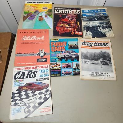 Car Magazine Lot Drag Racing Funny Cars NAPA Shopping Guide 1965 Edelbrock Catalog