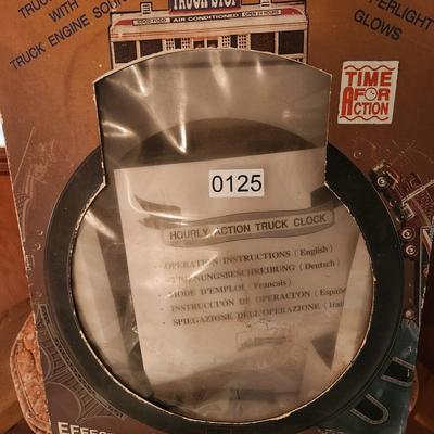 Hourly Action Truck Clock works Lights Man Cave Bar Decor