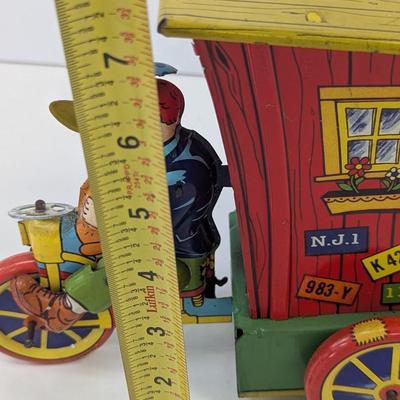 Vintage Humphrey Mobile Wyandotte Tin Litho Wind-Up Toy