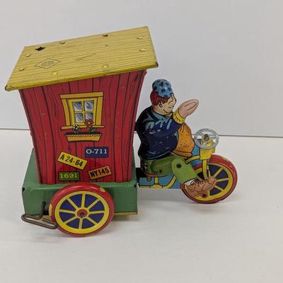 Vintage Humphrey Mobile Wyandotte Tin Litho Wind-Up Toy