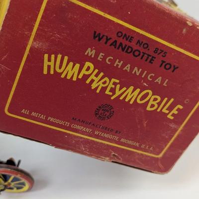 Vintage Humphrey Mobile Wyandotte Tin Litho Wind-Up Toy With Box