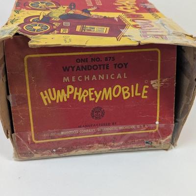 Vintage Humphrey Mobile Wyandotte Tin Litho Wind-Up Toy With Box