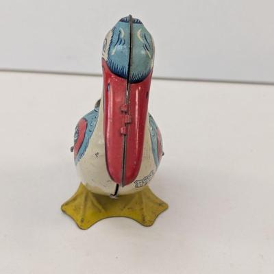 J, Chein Tin Litho Wind-Up Pelican