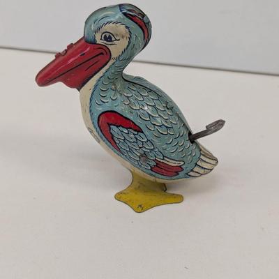 J, Chein Tin Litho Wind-Up Pelican