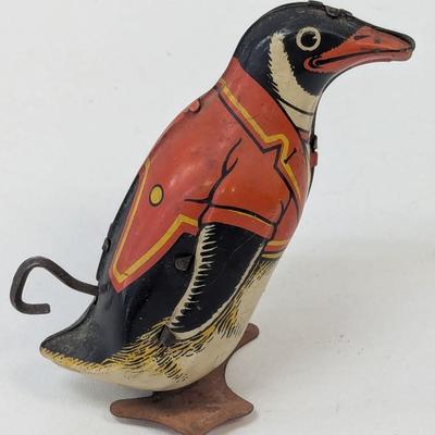 J, Chein Tin Litho Wind-Up Penguin